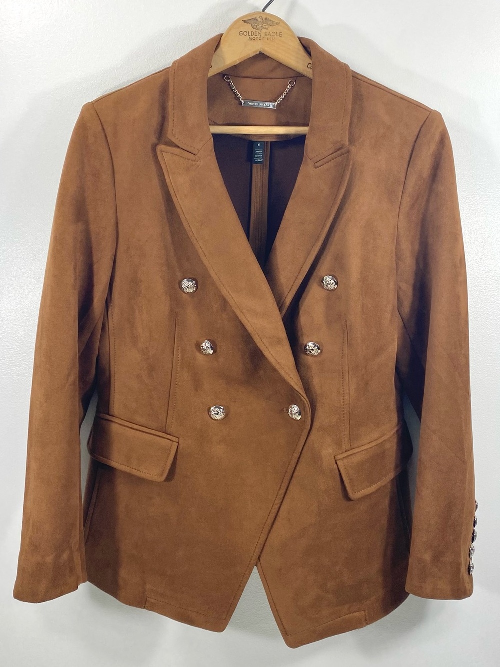 White House Black Market Whisky Double-Breasted Studio Blazer Suit Jacket 6 - Picture 2 of 15